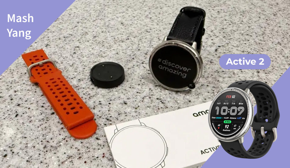 Active 2 -【Mash Yang】更貼近時尚輕薄錶款的Amazfit Active 2動手戴，最長可對應10天續航、支援更多數據量測功能